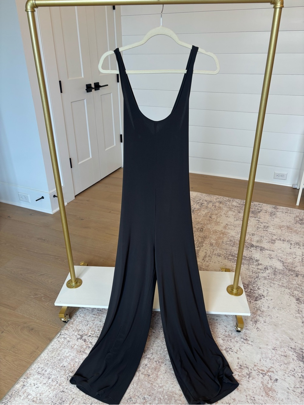 KAMALIKULTURE Charcoal Grey Wide-Leg Scoop Neck Jumpsuit